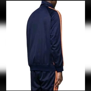 LINEA UOMO 2pcs TRACKSUIT Mens XXL  Navy Blue Orange 100% Polyester Tracksuit